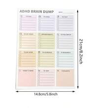 50pcs Tear-Off Planner, Macaron Color Organizer, Task Classification Planner, Suitable For Self-Planners, Planners, Self-Managers And Personal Organizers - Rectangle - View 2