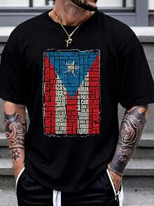 100% Cotton Chancla Survivor Puerto Rican Puerto Rico Funny Spanish Joke T-Shirt Women's Men Graphic Tee - 黑色9 - 查看 1