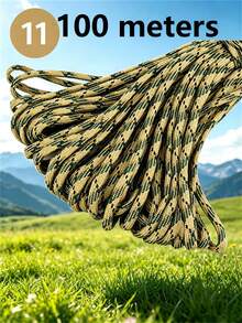 10M/50M/100M Nylon Paracord, 4mm 7-Strand - Non-Elastic Woven Rope, Suitable For Outdoor Training, Camping And DIY Activities - Multicolor - View 26