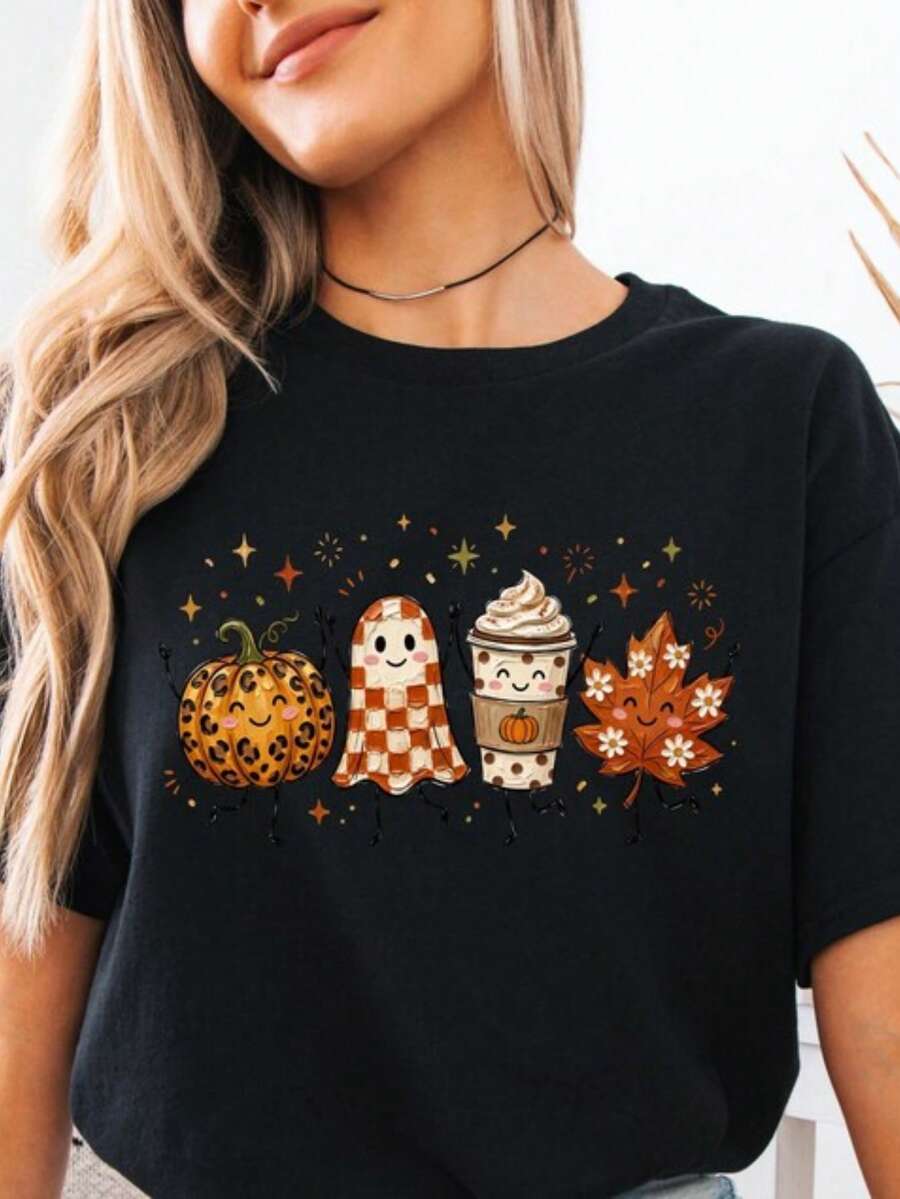 Women T-Shirts - 黑色 - 查看 1