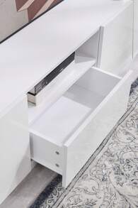 Moderner TV-Schrank 170 Cm. Diagonaler Patchwork-Stil. - White - View 11