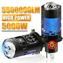 Heyword 2PCS/1PC Lampu Depan Mobil LED Mini Dual-Light Terfokus Kecerahan Tinggi untuk Sepeda Motor H4 Model Universal - Putih Dingin 6000K - View 1