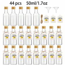44pcs/4pcs Empty Plastic Lemon Juice Bottles With Lids, Mini Refillable Bottles With Lemon Labels, Jute Rope And Funnel, Suitable For Homemade Lemonade, Juice, Wedding, Party Favors, Beach Trips, Picnics, Holiday Gatherings And Kitchen Decor - Transparent K - View 15