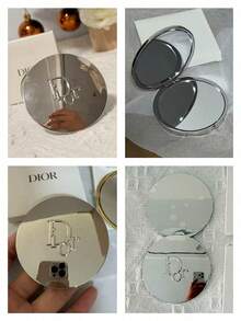 Dior 便攜式雙面化妝鏡禮品 - 銀色 - 查看 6