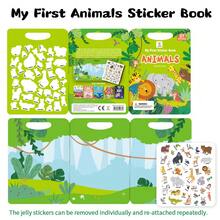 Forest Wildlife Jelly Sticker Book, Immersive Scene Recreation, Baby Nature Science Enlightenment Game, Develop Logical Thinking - Green - View 10