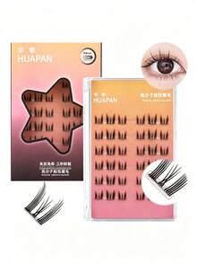 36 Clusters Glue Free Lash Extensions DIY Individual Cluster Lashes Natural Wispy Spiky Eyelash Extensions Pre Bonded False Eyelashes Lightweight Fluffy Lash Segments Mixed Length Short Stem Self Application Eyelash Makeup 6 Rows - C - View 5