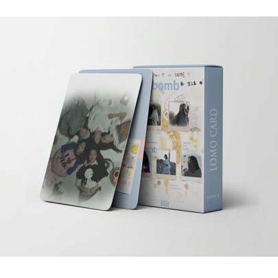 55pcs Girl Group New Album Card BOMB Collection K-POP Star Merchandise LOMO Cards, Double-Sided Design, Includes Solo And Group Photos, Perfect For Collecting And Decorating, Ideal Christmas And Birthday Gift, Made Of High-Quality Cardstock