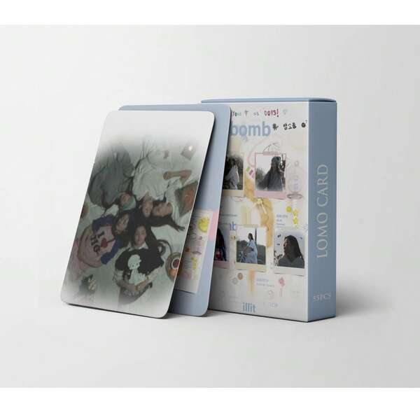 55pcs Girl Group New Album Card BOMB Collection K-POP Star Merchandise LOMO Cards, Double-Sided Design, Includes Solo And Group Photos, Perfect For Collecting And Decorating, Ideal Christmas And Birthday Gift, Made Of High-Quality Cardstock