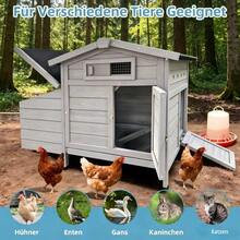 Raised  With Wooden Nesting Box That Protects Hens From Predators, Elevated Nest, Easy To Clean - 查看 9