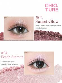 CHIOTURE Galaxy Radiant Jelly Eyeshadow Stick, Tekstur Kilau Mutiara yang Halus, Dapat Digunakan Ganda sebagai Highlighter, Tahan Lama dan Tidak Luntur, Sempurna untuk Riasan Ringan Sehari-hari - #04 Benang Sari Buah Persik - View 5