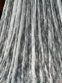 1pc 3 Meters Long Water-Soluble Lace Bridal Veil, Sheer Soft Tulle, Wedding Dress Accessory,Halloween - Multicolor - View 7