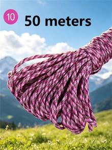 10M/50M/100M Nylon Paracord, 4mm 7-Strand - Non-Elastic Woven Rope, Suitable For Outdoor Training, Camping And DIY Activities - Multicolor - View 54