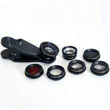 Smartphone Camera Lens, Fun Phone Lens Photography Kit - Includes Fisheye Lens, Macro Lens, Wide Angle Lens, Polarizing Lens And Star Lens, Phone Clip-On Lens Set, Fun Photography Accessories. - Mobile Phone Lens Kit - View 6