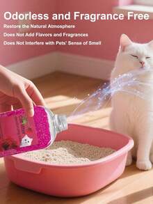 Butiran Penghilang Bau PET Berbasis Tanaman Alami 350ml, Cocok untuk Kotak Pasir Kucing, Aroma Segar, Menetralkan Bau Secara Instan (Termasuk Bau Urine), Menghilangkan 99,9% Bau Tidak Sedap - 350 ml - View 4