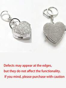 Sparkling Rhinestone Pill Box With D-Ring, Multi-Functional Storage Box, Portable Travel Pill Box, Multi-Compartment Pill Box, Moisture-Proof Small Pill Box, Travel Pill Box Container, Suitable For Tablets, Pills And Other Small Items, Essential Medical Accessory, Suitable For Daily/Outdoor/Travel, Suitable For Health-Conscious People And Those Who Need It Anytime, Unique Back To School Gift, Holiday Gift, Birthday Gift, Party Gift, Mother's Day Gift - Multicolor - View 11