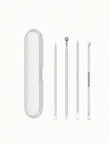 Ultra-Fine Blackhead Needle, Suitable For Normal Skin, Acne Removal Tool, Elegant Design, Beauty Salon Facial Care Tool, Comes With Storage Bag - Multicolor - View 12