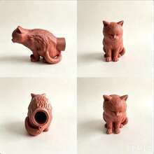 3D Printed Creative Funny Cat Vomiting Toothpaste Head Prank Toy - Camel - View 3