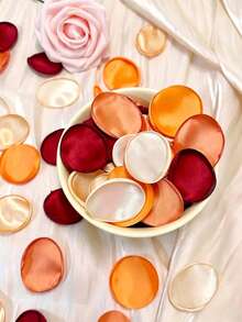 100/200/500/1000pcs Autumn Color Artificial Rose Petals, Suitable For Romantic Proposal And Confession, Gift Box Filling, Flower Basket Decoration, Aisle Scattering, Birthday, Graduation Ceremony, Wedding, Party And Halloween Decoration - Multiple Styles - View 2