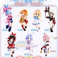 Choose 1 Out Of 6 Rabbit Dream Box Candies Flexible Mobile Joints Collectible Action Figure | PVC Mixed Color, Changeable Outfit Surprise - Multicolor - View 2