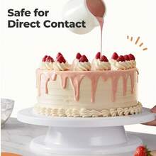 This 6-Piece Cake Decorating Tool Set Includes One Stainless Steel Scraper, One PP Material Scraper And One Cake Turntable. It Is Reusable And Suitable For Making Homemade Desserts, Cakes And More, Making It A Kitchen Essential. - View 9