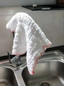 5/1pc Durable Non-Stick Oil-Absorbing Mesh Kitchen Cloth - High-Efficiency Cleaning Cloth With Textured Surface Design For Enhanced Water Absorption, Perfectly Removes Grease From Dishes And Surfaces. This Cloth Is Lint-Free, Highly Absorbent, Easy To Clean, And Ideal For Wiping Dining Tables. Thickened Kitchen Scouring Cloth. - Multicolor - View 7
