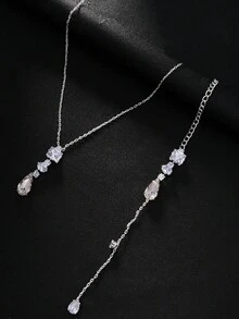 1pc Geometric Pendant Back Chain Body Chain Accessory For Wedding Dress And Evening Gown - Geometric - View 6