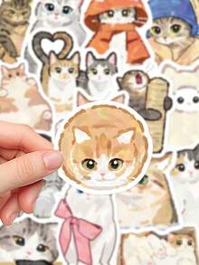 77pcs Cute Cartoon Cat Stickers For Scrapbook, Diary, Planner, Luggage, Laptop, Notebook, Phone Case, Guitar, Skateboard Decoration - Cartoon Cat and Dog - View 8