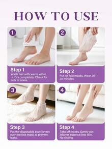 Moisturizing Hand Masks & Exfoliating Foot Mask Socks | For Dry Cracked Hands & Dry Cracked Feet | Formulated With Plant Extracts, Lightweight, Fast-Absorbing Formula | Self Care Gifts For Women - View 9
