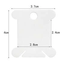 Multi-Quantity Plastic Hard Thread Winding Boards, Cross Stitch Embroidery Thread Winding Cards, Handmade Sewing Embroidery DIY Thread Organization Storage Spools, White Transparent Home Embroidery Thread Classification Storage Accessories - Multiple Styles - View 2