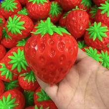 Screaming Strawberry Ball Soft Squeezable Crunchy Realistic Food Fruit Handmade Stress Relief Toy Soft Mochi Squeeze Fingertip Toy Soft Crunchy Silicone Bead Squeeze Toy - Multicolor - View 5