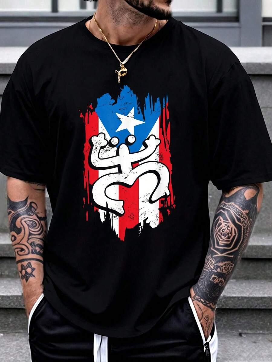 100% Cotton Chancla Survivor Puerto Rican Puerto Rico Funny Spanish Joke T-Shirt Women's Men Graphic Tee - 黑色8 - 查看 1