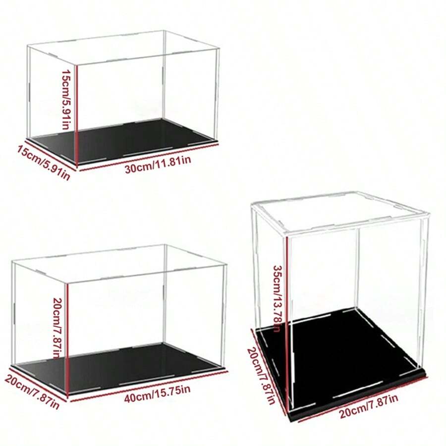 20/30/40cm Acrylic Display Case Dustproof Box Perspex Clear Collectibles Model - 30 X 15 X 15 cm - View 1