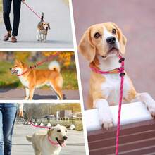 Lynxking Dog Leash Reflective, Heavy Duty Comfortable Strong Rope Leash For Large Medium Small Dogs No Pull Pet Training - Rose Red - View 6