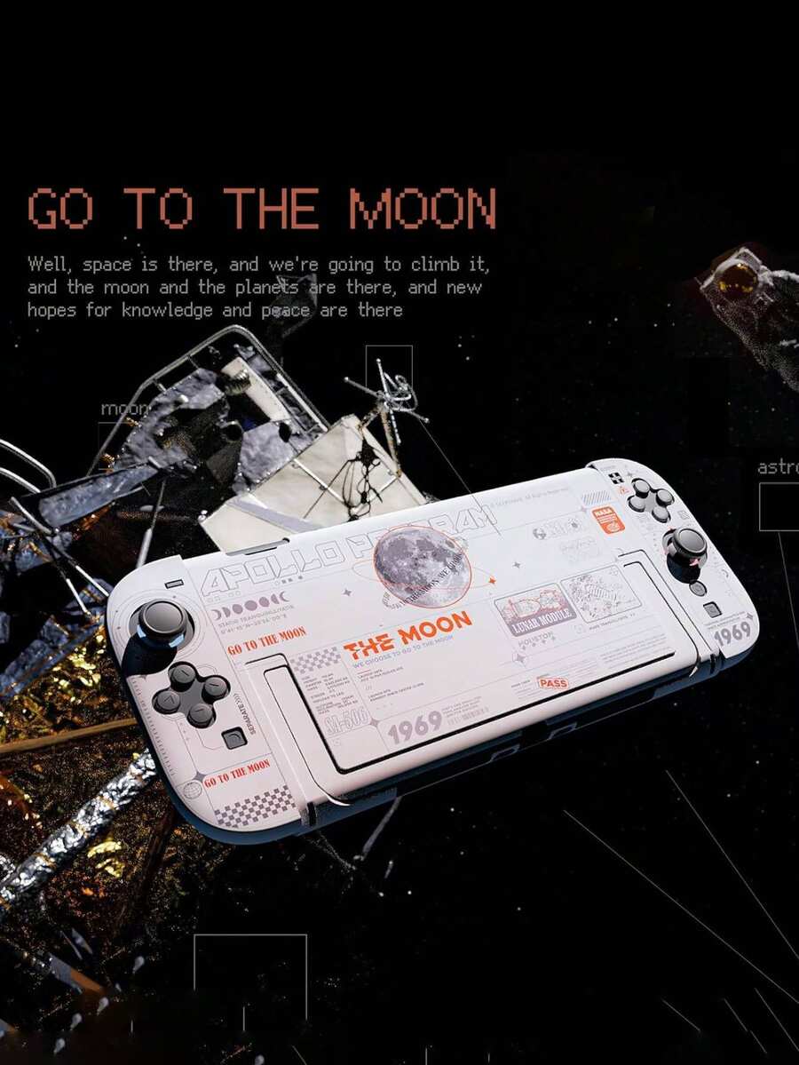 GeekShare Moon Series Moonlight White Hard Shell Protective Case, Compatible With Switch 2 (2025 Model) - View 1