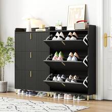 Shoe Cabinet Black - 2 Pack Shoe Storage Cabinets - 黑色 - 查看 3