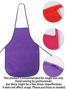 1/6/12pcs Children's Waterproof Artist Aprons, Non-Woven Fabric Painting & Cooking Smocks, Stain-Resistant Reversible Bibs, Suitable For Classroom And Home Art Crafts Projects, Kitchen, Parties And Craft Activities, With Children's Handmade Style - Multicolor - View 8