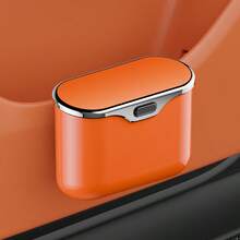 Car Door Hanging Trash Can, Press‑Type Flip Lid Vehicle Waste Bin, Multi‑Purpose Car Interior Storage Organizer For Door Side, Universal Automotive Garbage Container - 1pc - View 11