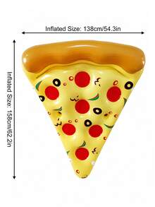 1pc Large Pizza Slice Inflatable Pool Float, Summer Beach Swimming Leisure Floating Raft, Suitable For Pool Parties And Vacations - D - View 7