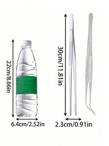Stainless Steel Kitchen Tweezers Straight And Curved Head Cooking Food Tongs Precision BBQ Clips Aquarium Plant Tweezers Small Pet Feeding Tool Practical Cooking Plating Salad BBQ Home Restaurant Tool - One Size - View 2