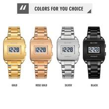 SKMEI 2597 Digital Watch Aluminum Alloy Metal Band Time & Date Display 30M Water Resistant Minimalist Unisex Wristwatch - one-size - View 10
