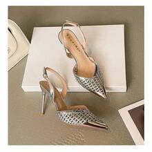Women Heeled Sandals - 銀色 - 查看 6