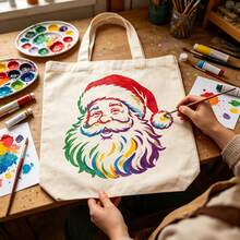 2 Packs Reusable Plastic Santa Claus Templates - Suitable For Windows, Walls, Fabrics, Wood, Canvas | DIY Christmas Crafts With Iconic Santa Claus Face And Beard Design. Scrapbooking And Holiday Decoration Drawing Reference. - Sets - View 2