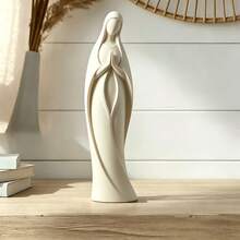 Minimalist Virgin Mary Figurine Decor, 3D Printed, Religious Style Craft Ornament For Home Shelves, Garden, Bookshelf - A - View 3
