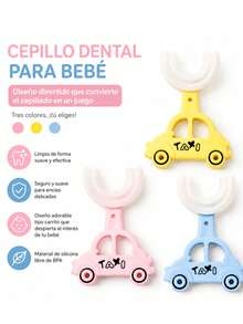 10 U-Shaped Silicone Toothbrushes - Multicolor - View 3