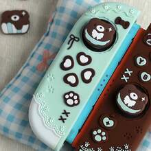 IINE Cute Protective Case For Switch 2 (2025), Silicone Joypad Cover, Hard PC Shell Cover, With Joystick Caps, Mint Choco Bear, Lightweight Full Protection With Precise Cutouts - View 9