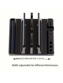 [Adjustable Ergonomic Laptop Stand]1pc Adjustable Ergonomic Laptop Stand, Height Adjustable Desktop Laptop Stand, Achieves Optimal Viewing Experience - Space-Saving Vertical Storage Rack Compatible With MacBook, Tablet, Black - Multicolor - View 7