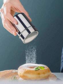 1pc Stainless Steel Powder Shaker With Lid - Fine Mesh, Can Evenly Sprinkle Baking Soda, Cocoa, Cornstarch, Coffee And Flour - Ideal Choice For Home Kitchen And Restaurant, Restaurant Kitchenware | Professional Kitchen Tools | Fine Mesh Design - Multicolor - View 10