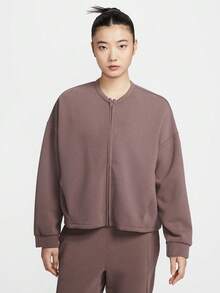 Nike Women's AS W NK 24.7 DF SOFT KNT FULL Zip-Up Knit Jacket Without Hood II5326-502 - Brown - View 1