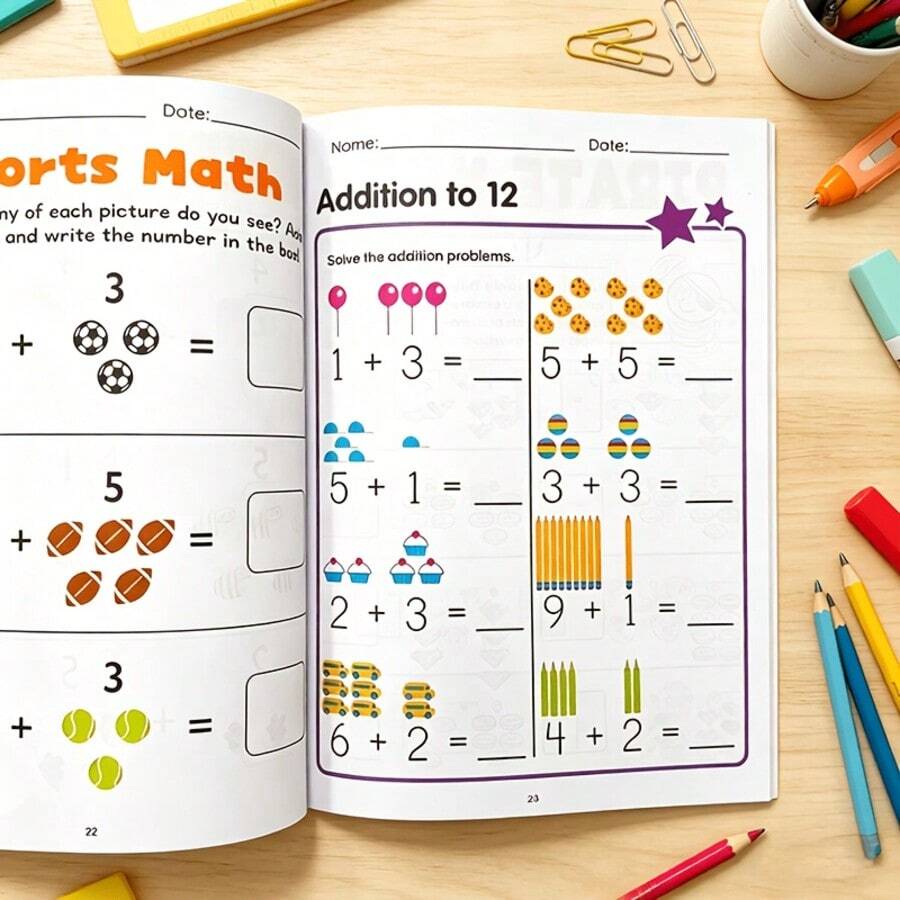 64-Page Math Mental Calculation Workbook, Children's Addition And Subtraction Within 10, Fun Number Puzzles, Mixed Operations, Number Thinking Training, Cultivate Concentration, Classroom And Home Learning, Back To School, Easter, Christmas Gifts