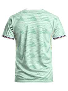 Jersey Sepak Bola Pria Gaya Prancis yang Dapat Disesuaikan & Nama & Nomor Dapat Disesuaikan & Kerah Bulat, Atasan Olahraga Sepak Bola Ringan & Cocok Untuk Pertandingan Sepak Bola, Latihan, Pakaian Sehari-hari, dan Hadiah - Mint Green - View 5